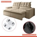 Ver imagem 6 de Sofá Retrátil e Reclinável 4 Lugares 290cm Pillow Top Duplo Base Madeira Maciça Paris