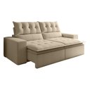 Ver imagem 2 de Sofá Retrátil e Reclinável 4 Lugares 290cm Pillow Top Duplo Base Madeira Maciça Paris