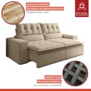 Ver imagem 7 de Sofá Retrátil e Reclinável 4 Lugares 290cm Pillow Top Duplo Base Madeira Maciça Paris