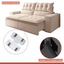 Ver imagem 6 de Sofá Retrátil e Reclinável 4 Lugares 290cm Pillow Top Duplo Base Madeira Maciça Paris