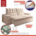 Ver imagem 5 de Sofá Retrátil e Reclinável 4 Lugares 290cm Pillow Top Duplo Base Madeira Maciça Paris