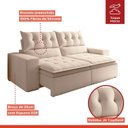 Ver mais imagens de Sofá Retrátil e Reclinável 4 Lugares 290cm Pillow Top Duplo Base Madeira Maciça Paris