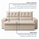 Ver imagem 6 de Sofá Retrátil e Reclinável 4 Lugares 290cm Pillow Top Duplo Base Madeira Maciça Paris