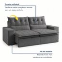 Ver imagem 2 de Sofá Retrátil e Reclinável 4 Lugares 290cm Pillow Top Duplo Base Madeira Maciça Paris