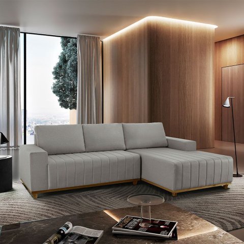 Sofá Boreal de 200 Cm B25 Chaise Lado Direito Meu Sofá Online