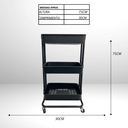 Ver imagem 6 de Prateleira Organizador Multiuso 3 Andares com Rodinhas Preto