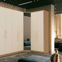 Ver imagem 2 de Módulo 2 Portas 3 Gavetas com Gaveteiro 100% MDF Decor Marrom/Freijó/Off White