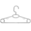 Ver imagem 1 de 30 Cabides Transparentes de Roupa Giratório Adulto para Loja 42cm Atacado Magazzino Plástico