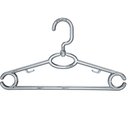 Ver imagem 6 de 30 Cabides Transparentes de Roupa Giratório Adulto para Loja 42cm Atacado Magazzino Plástico