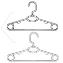 Ver imagem 7 de 30 Cabides Transparentes de Roupa Giratório Adulto para Loja 42cm Atacado Magazzino Plástico