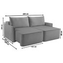 Ver imagem 3 de Sofá Retrátil 260cm com Kit Entrada USB 4 Lugares Moon 2326