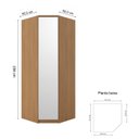 Ver imagem 5 de Módulo Canto 1 Porta com Espelho 100% MDF Decor Marrom/Freijó