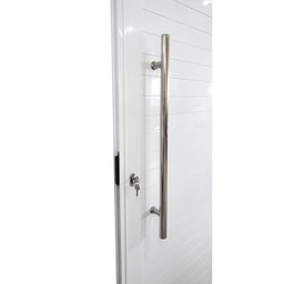 Porta Pivotante de Alumínio 210 x 100cm Com Vidro Linha 30 Direita Esquadrias Bergamo - 7