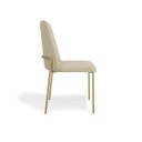 Ver imagem 7 de Kit 2 Cadeiras Estofadas Lucy Aço Dourado Linho Bege