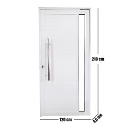 Porta Pivotante de Alumínio 210 X 120cm com Vidro Linha 30 Direita Esquadrias Bergamo - 5 Porta Pivotante de Alumínio 210 X 120cm com Vidro Linha 30 Direita Esquadrias Bergamo - 5