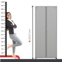 Ver imagem 5 de Armário de Aço 2 Portas com Chave 4 Prateleiras Cinza