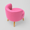 Ver imagem 2 de Kit 2 Poltronas Aconchegante Tecido Corano para Sala de Espera Pés de Madeira Resistente