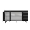Ver imagem 2 de Balcão Gabinete de Pia para Cozinha sem Tampo 160cm 3 Portas Andréia Preto Fosco- Mabe Magazine