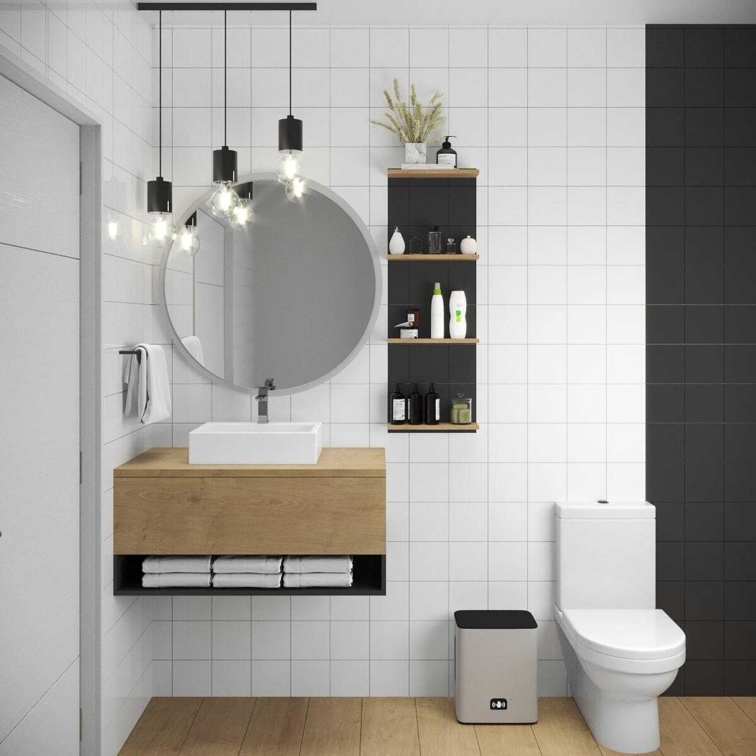 Espelho Decorativo Redondo em MDF 50cm - 6