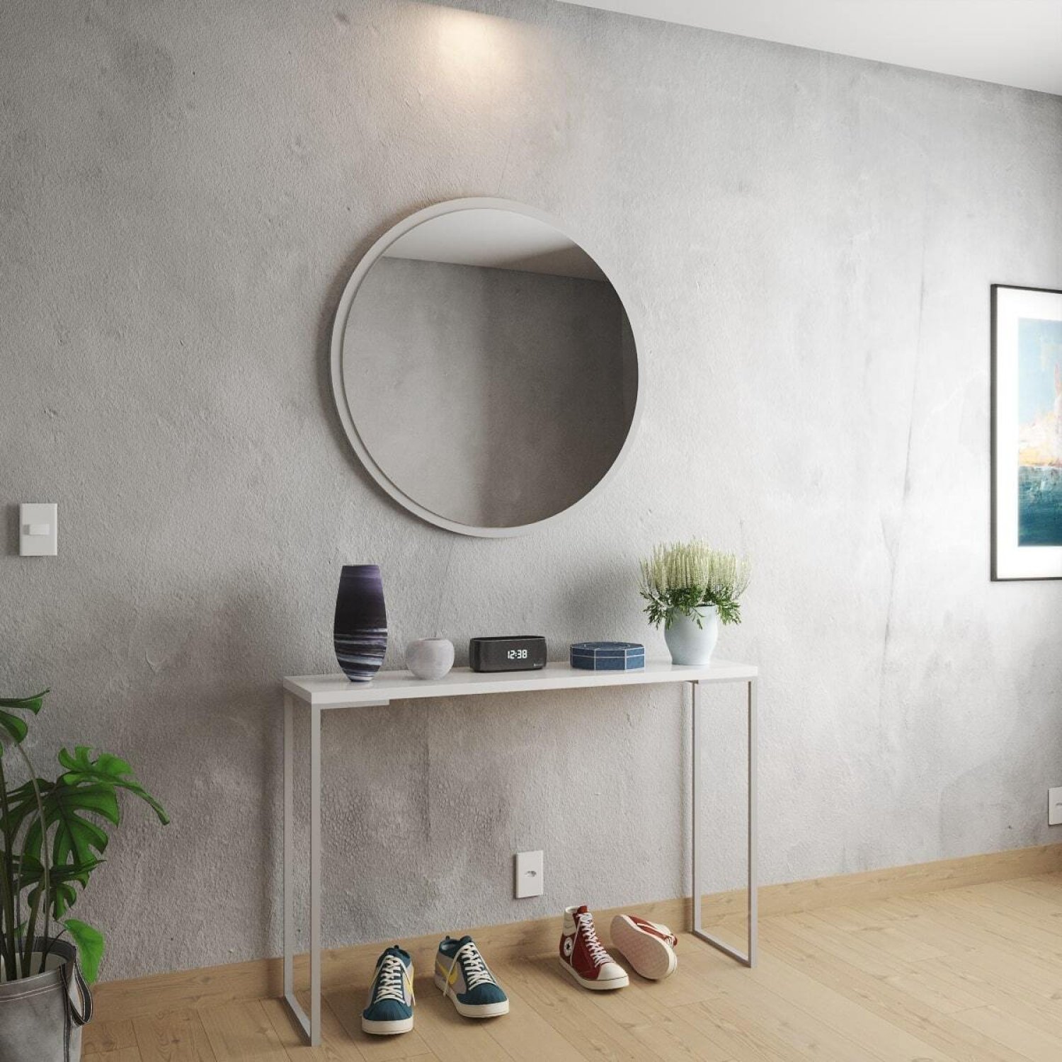Espelho Decorativo Redondo em MDF 50cm - 5