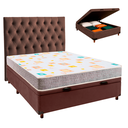 Ver imagem 1 de Conjunto Cama Box Bau Blindado Casal + Colchão D20 D20 Inducol + Cabeceira