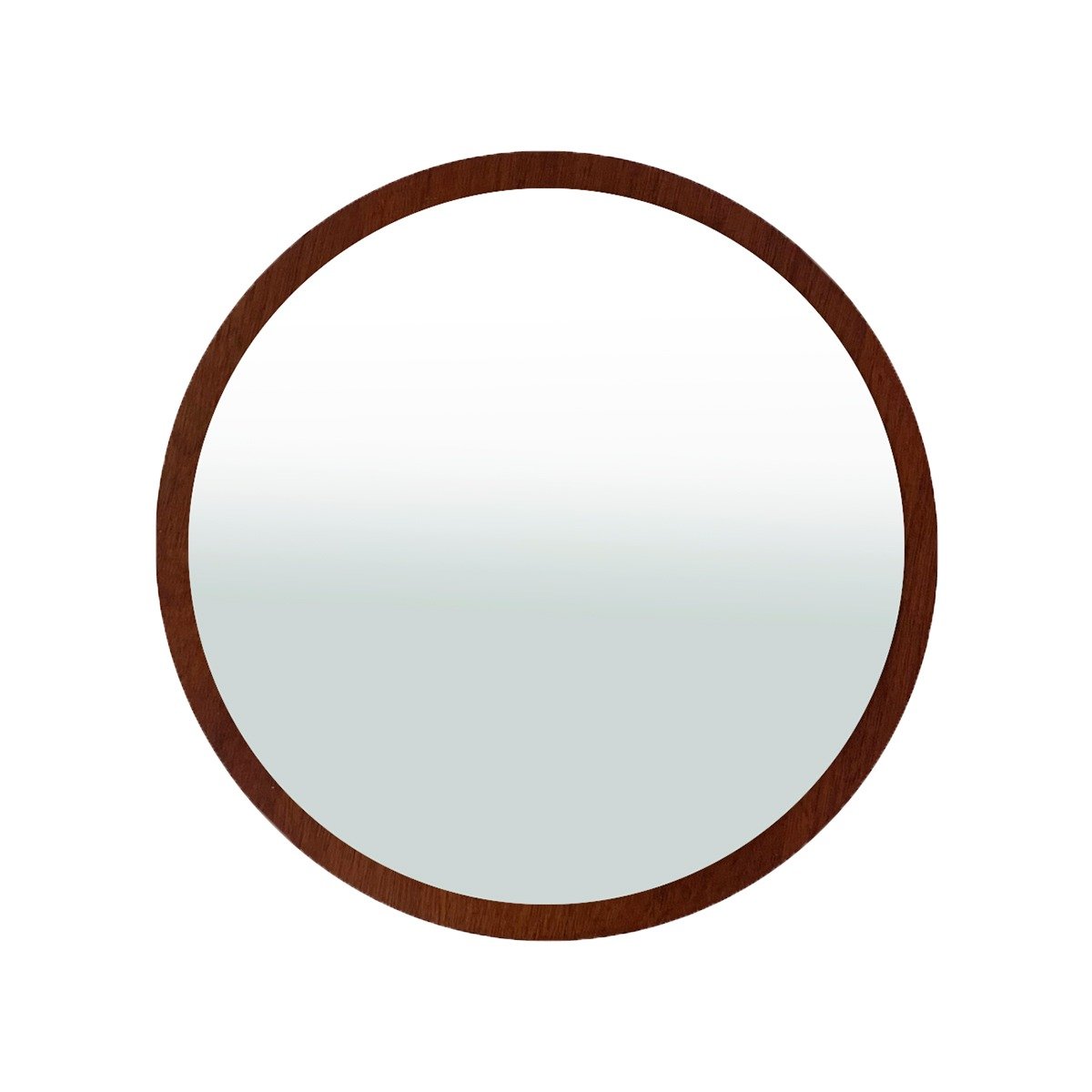 Espelho Redondo de Parede Estilo Minimalista 80 Cm - Tabaco - 1