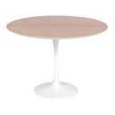 Ver imagem 1 de Mesa Saarinen Redonda Freijó 90cm - Base Branca