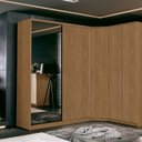 Ver imagem 2 de Módulo Canto 1 Portas 100% MDF Decor Marrom/Freijó
