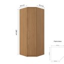 Ver imagem 5 de Módulo Canto 1 Portas 100% MDF Decor Marrom/Freijó