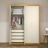 Guarda-roupa Tutto New 4 Portas 4 Gavetas Matic Freijó/off White - 3