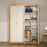 Guarda-roupa Tutto New 4 Portas 4 Gavetas Matic Freijó/off White - 2