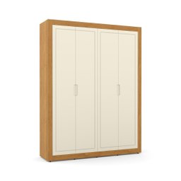 Guarda-roupa Tutto New 4 Portas 4 Gavetas Matic Freijó/off White - 6