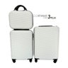 Kit de 3 Malas de Viagem - Práticas e Estilosas para Viagens Cor:branca - 2