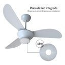 Ver imagem 4 de Ventilador de Teto Ventisol 30W 90cm 3 Pás 6 Velocidades Mistral Branco Bivolt