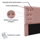 Ver imagem 4 de Cabeceira Cama Box Queen 160cm e Recamier Gênova Veludo Rosa S04 - D'Rossi