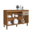 Ver imagem 3 de Balcão Modulado para Cozinha com Tampo Fidelitá Mariana 120cm 3 Portas 1 Gaveta Freijó/camurça