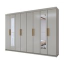 Ver imagem 7 de Guarda-roupa Casal Aurora Radiante 8 Portas 4 Gavetas com Espelho - Panorama Móveis