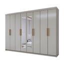Ver imagem 3 de Guarda-roupa Casal Aurora Radiante 8 Portas 4 Gavetas com Espelho - Panorama Móveis