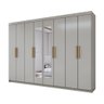 Guarda-roupa Casal Aurora Radiante 8 Portas 4 Gavetas com Espelho - Panorama Móveis - 3