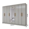 Guarda-roupa Casal Aurora Radiante 8 Portas 4 Gavetas com Espelho - Panorama Móveis - 4