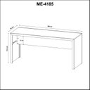 Ver imagem 3 de Escrivaninha Mesa Escritório ME4185 2 Lugares 180cm Nogal Marrom