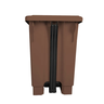 Lixeira 50l Retangular C/ Pedal Marron Lar Plasticos 13245 - 2