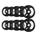 Ver imagem 2 de Kit 30 Kg de Anilhas Ferro Fundido + 02 Barras de 40cm + Barra W