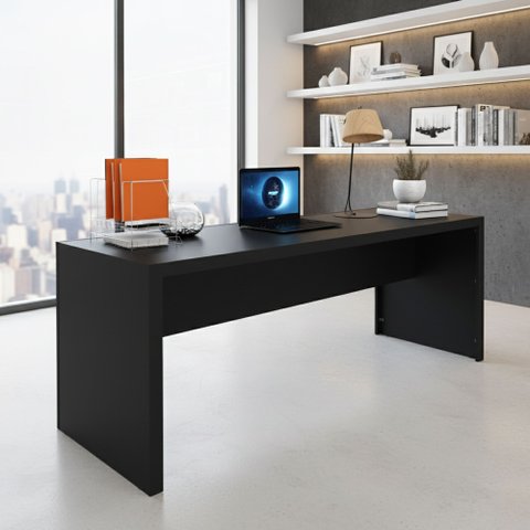 Escrivaninha Mesa Escritório ME4185 2 Lugares 180cm Preto