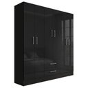 Ver imagem 3 de Guarda-Roupa Essence 6 Portas 2 Gavetas - Preto Yescasa