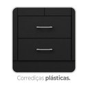 Ver imagem 7 de Guarda-Roupa Essence 6 Portas 2 Gavetas - Preto Yescasa