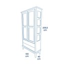 Ver imagem 4 de Cristaleira com Espelho 2 Portas 3 Prateleiras de Vidro 2 Gavetas Pés Luiz Xv Sevilha 1095-e