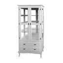 Ver imagem 1 de Cristaleira com Espelho 2 Portas 3 Prateleiras de Vidro 2 Gavetas Pés Luiz Xv Sevilha 1095-e