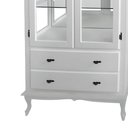 Ver imagem 2 de Cristaleira com Espelho 2 Portas 3 Prateleiras de Vidro 2 Gavetas Pés Luiz Xv Sevilha 1095-e