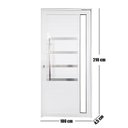 Ver imagem 5 de Porta Pivotante de Alumínio 210 X 100cm com Friso e Vidro Linha 30 Esquerda Esquadrias Bergamo